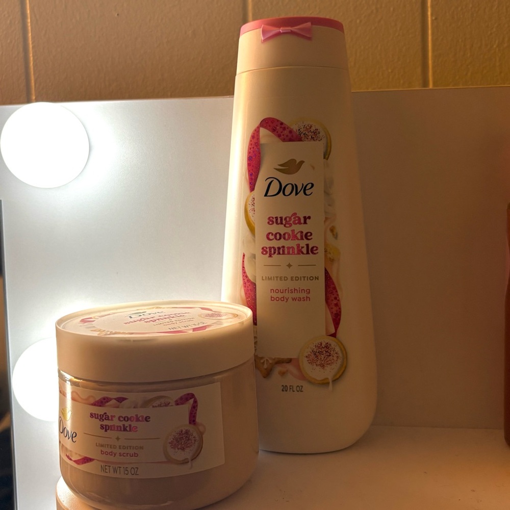 Dove Sugar Cookie Sprinkle Body Wash and Scrub Set